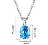 Garnet Amethyst Citrine Peridot Topaz Silver Pendant Necklace