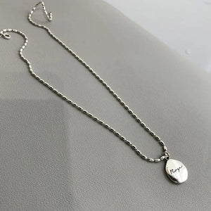 S925 Silver Drop Letter Necklace Female Clavicle Chain Hip Hop Jewelry