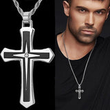Cross Necklace Jesus Pendant Hip Hop Necklaces for Men Cross Jewelry
