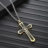 Cross Necklace Jesus Pendant Hip Hop Necklaces for Men Cross Jewelry