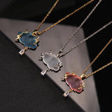 Cloud Lightning Zircon Pendant Necklace Geometric Choker