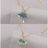 Cloud Lightning Zircon Pendant Necklace Geometric Choker