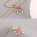 Cloud Lightning Zircon Pendant Necklace Geometric Choker