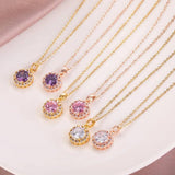 Cloud Lightning Zircon Pendant Necklace Geometric Choker
