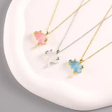 Cloud Lightning Zircon Pendant Necklace Geometric Choker