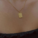 Moon Pendant Necklace Photo Frame Locket Clamp Stainless Steel Birthday Gift