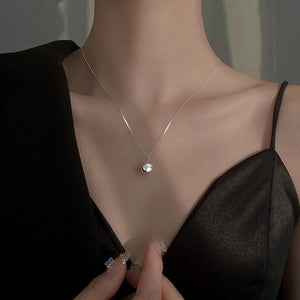 925 Silver Bell Pendant Necklace Women's Jewelry Statement Bijoux