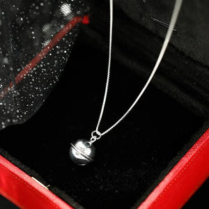 925 Silver Bell Pendant Necklace Women's Jewelry Statement Bijoux