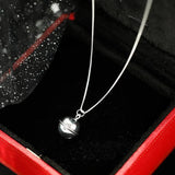 925 Silver Bell Pendant Necklace Women's Jewelry Statement Bijoux
