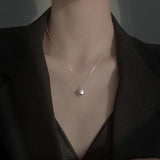 925 Silver Bell Pendant Necklace Women's Jewelry Statement Bijoux