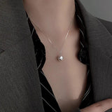 925 Silver Bell Pendant Necklace Women's Jewelry Statement Bijoux