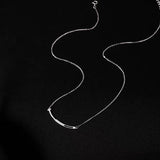 Sterling Silver Rose Smile Necklace for Women Pendant Clavicle Chain