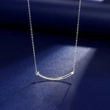 Sterling Silver Rose Smile Necklace for Women Pendant Clavicle Chain
