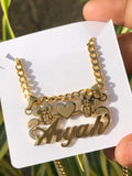 Cartoon Character Heart Nameplate Necklace for Women