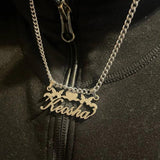Cartoon Character Heart Nameplate Necklace for Women