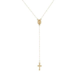 Vintage Christian Cross Bohemia Rosary Pendant Necklace For Women