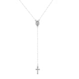 Vintage Christian Cross Bohemia Rosary Pendant Necklace For Women