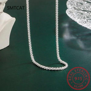 925 Sterling Silver Shinny Choker Necklace Italian Jewelry