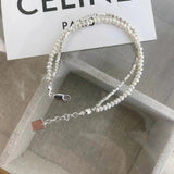 925 Silver Double Layer Pearl Bracelet for Women