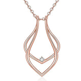 Geometric Multicolor Rhinestone Necklace Ring Holder for Women