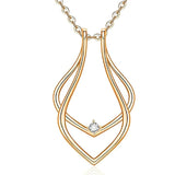 Geometric Multicolor Rhinestone Necklace Ring Holder for Women