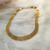 Stainless Steel Mesh Link Chain Necklace for Women
