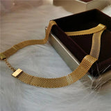 Stainless Steel Mesh Link Chain Necklace for Women