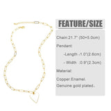 Cuban Link Heart Pendant Necklace Enamel Color Plated Jewelry