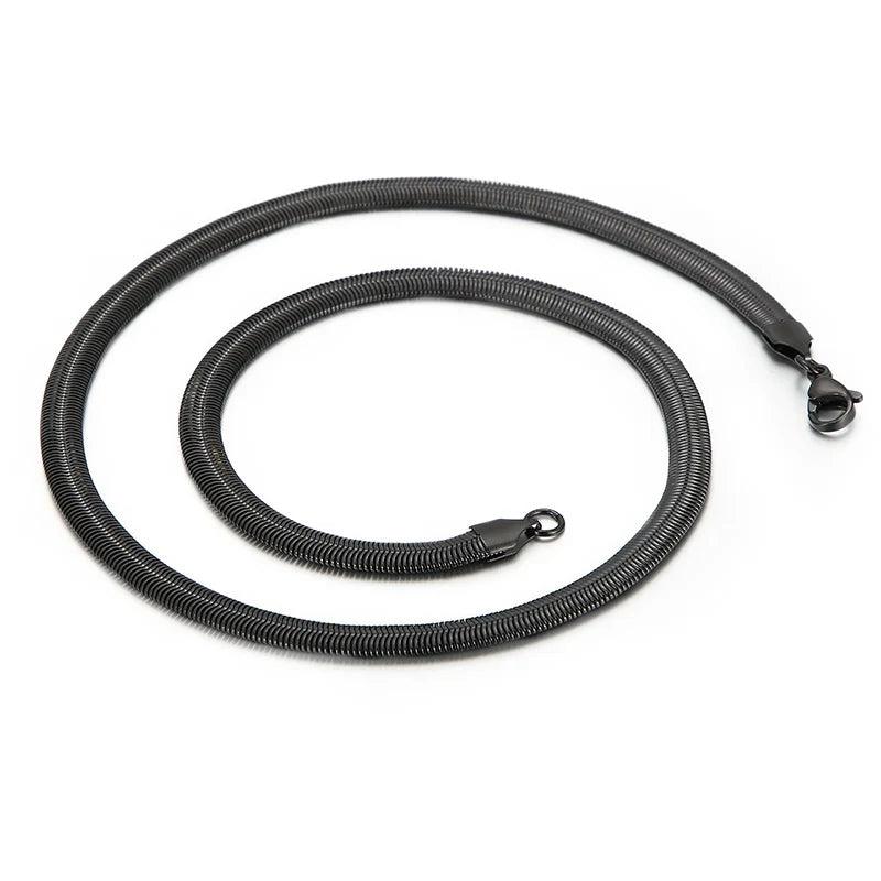 6/8mm Chunky Braided Snake Chain Stainless Steel Choker
