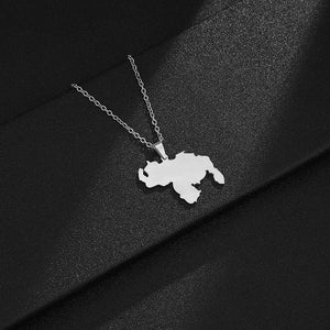Venezuela Map Pendant Necklace for Women