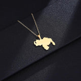 Venezuela Map Pendant Necklace for Women