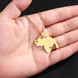 Venezuela Map Pendant Necklace for Women