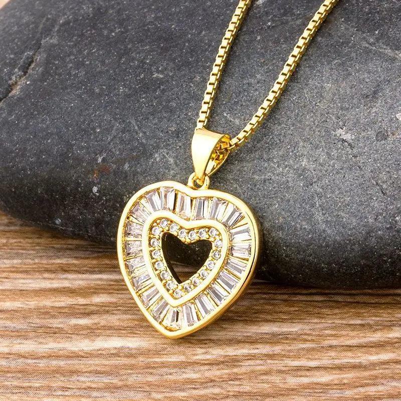 Nidin Heart Pendant Necklace for Couples