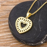 Nidin Heart Pendant Necklace for Couples