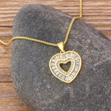 Nidin Heart Pendant Necklace for Couples