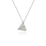 Mini Paper Airplane Necklace Women Paper Plane Pendant Necklaces