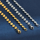 5mm Sunshine Women Vintage Necklace Stainless Steel Round Link Chain Silver