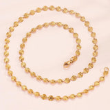 5mm Sunshine Women Vintage Necklace Stainless Steel Round Link Chain Silver