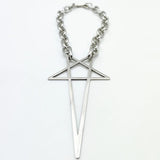 Punk Hip Hop Chain Choker Y2K Unisex Gothic Star Charms Pendant Necklace