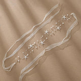 Crystal Pearls Starfish Bridal Headband Hair Vine Wedding Headpieces