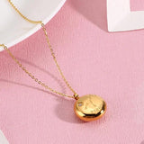 12 Constellation Necklace Zodiac Signs Stainless Steel Coffee Beans Pendant