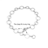 Stainless Steel Women Circular Ring Chocker Necklace Bracelet