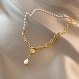 Summer Double Layered Stainless Steel Necklaces for Women