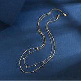 Summer Double Layered Stainless Steel Necklaces for Women