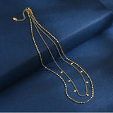 Summer Double Layered Stainless Steel Necklaces for Women