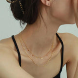 Summer Double Layered Stainless Steel Necklaces for Women