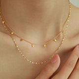 Summer Double Layered Stainless Steel Necklaces for Women