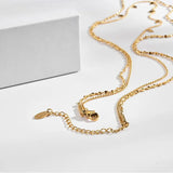 Summer Double Layered Stainless Steel Necklaces for Women