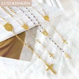 Christianity Rosary Beads Necklaces with Cross Pendant