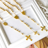 Christianity Rosary Beads Necklaces with Cross Pendant